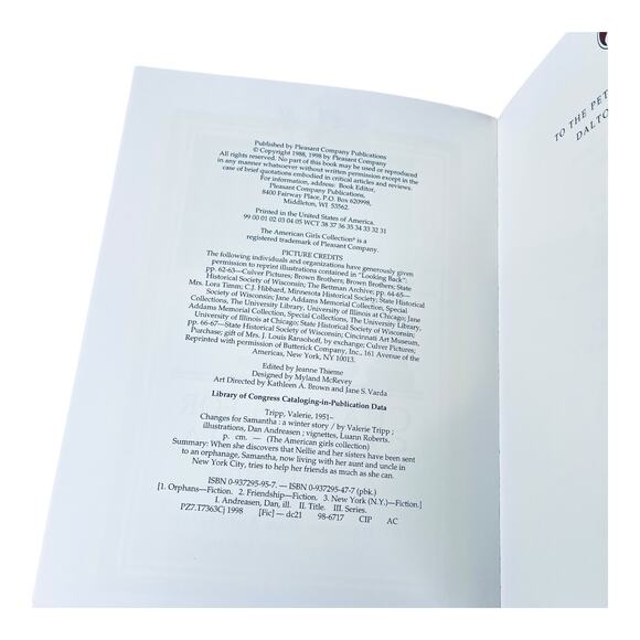 American Girl Pleasant Company Meet Samantha BOOK 1st First Edition Book 1 1998 - Picture 3 of 4